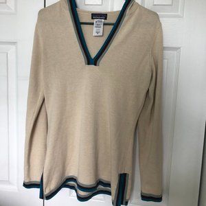 Patagonia vintage 90s hooded organic cotton cream pullover